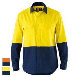 ELEVEN Workwear Evolution Hi-Vis L/S Drill Spliced Shirt
