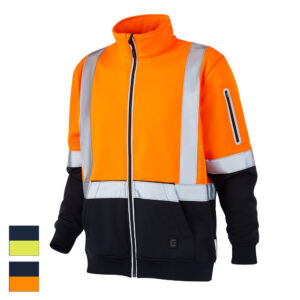 ELEVEN Workwear 'X' Taped Hi-Vis Full Zip Jacket